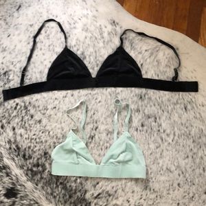 Matching velvet bra letters